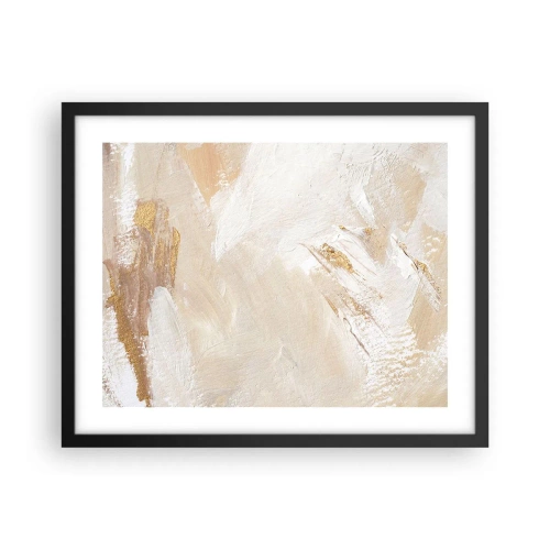 Poster in een zwarte lijst - Pastelkleurige compositie - 50x40 cm