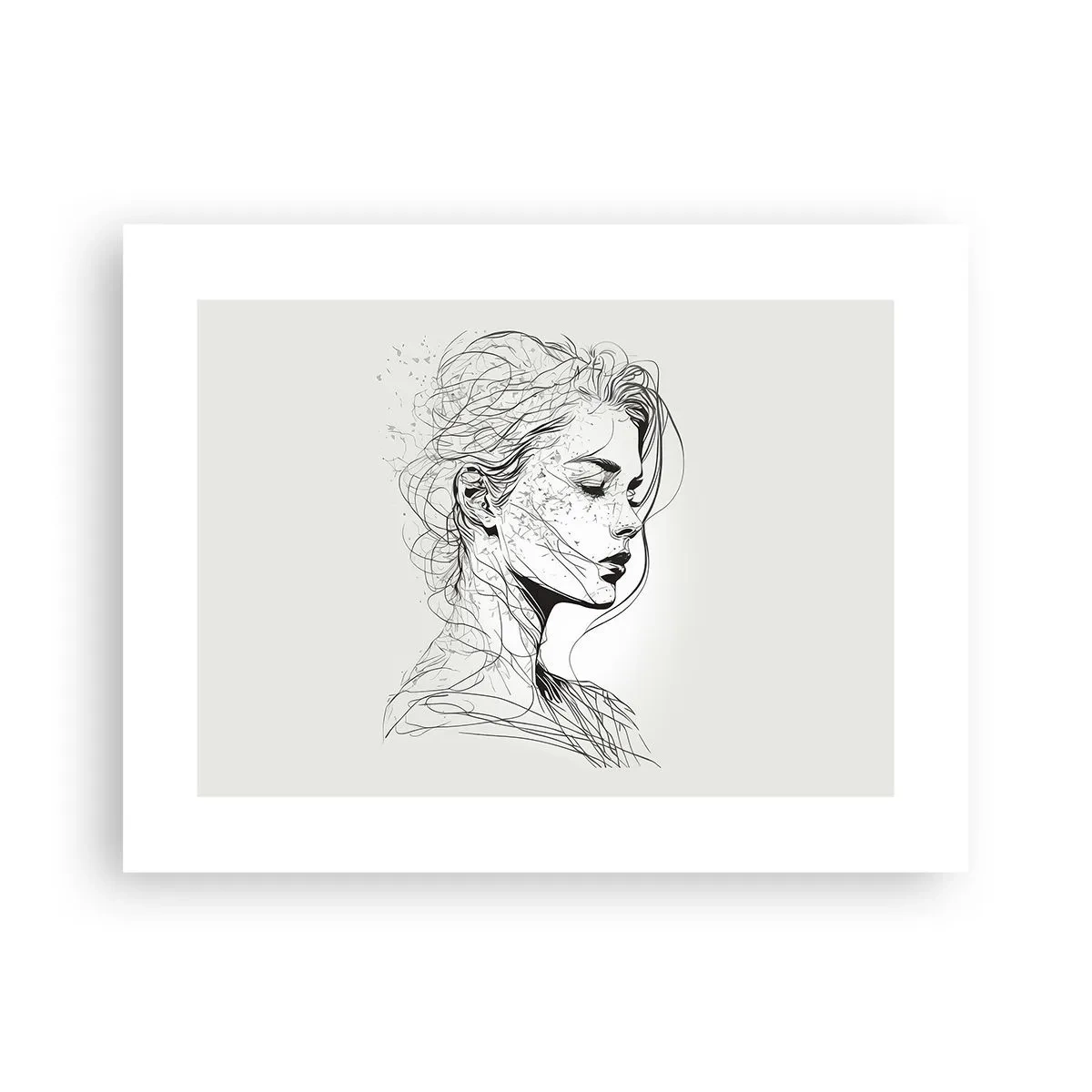 Poster - Portret in gedachten - 40x30 cm