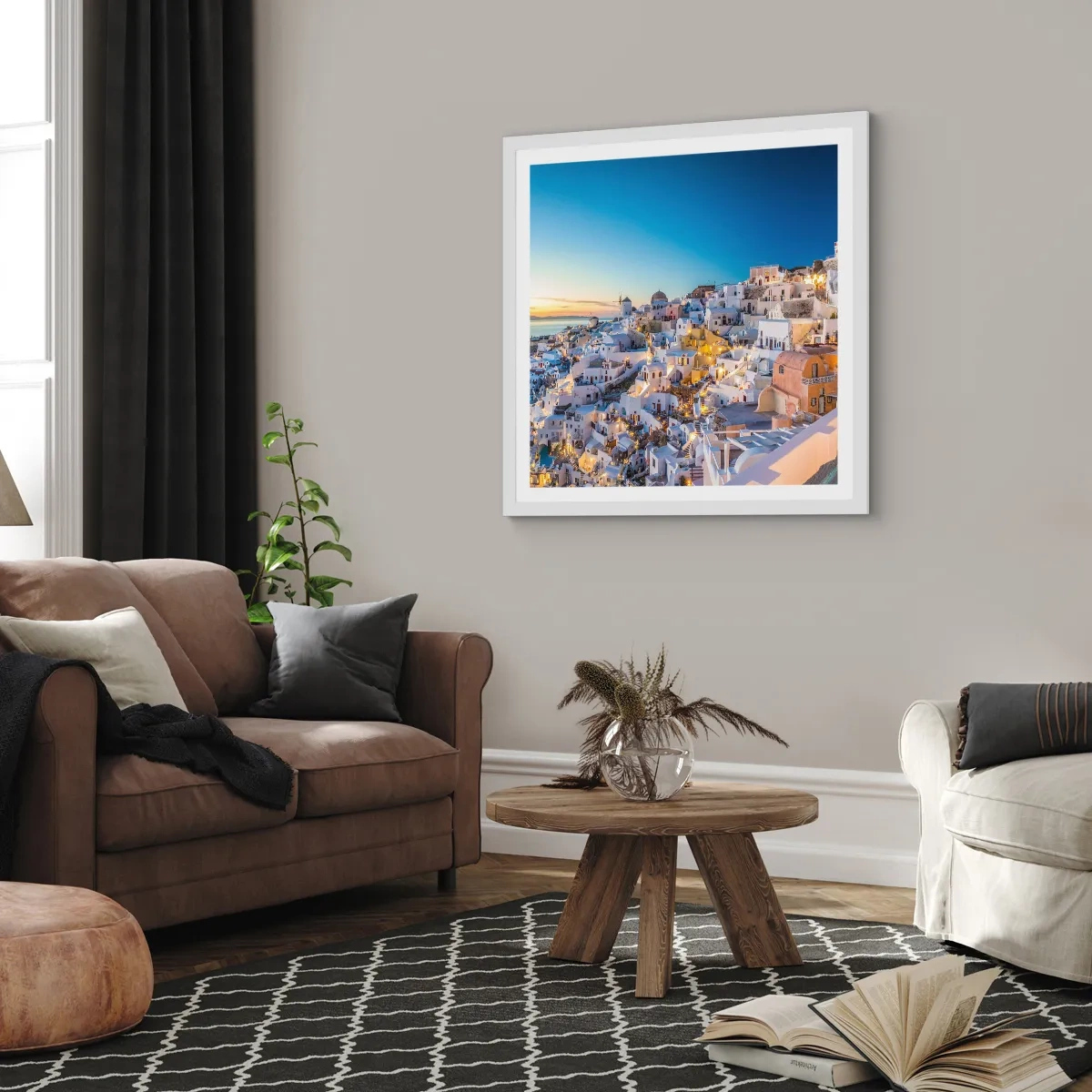 Poster in een witte lijst - De essentie van Grieksheid - 30x30 cm