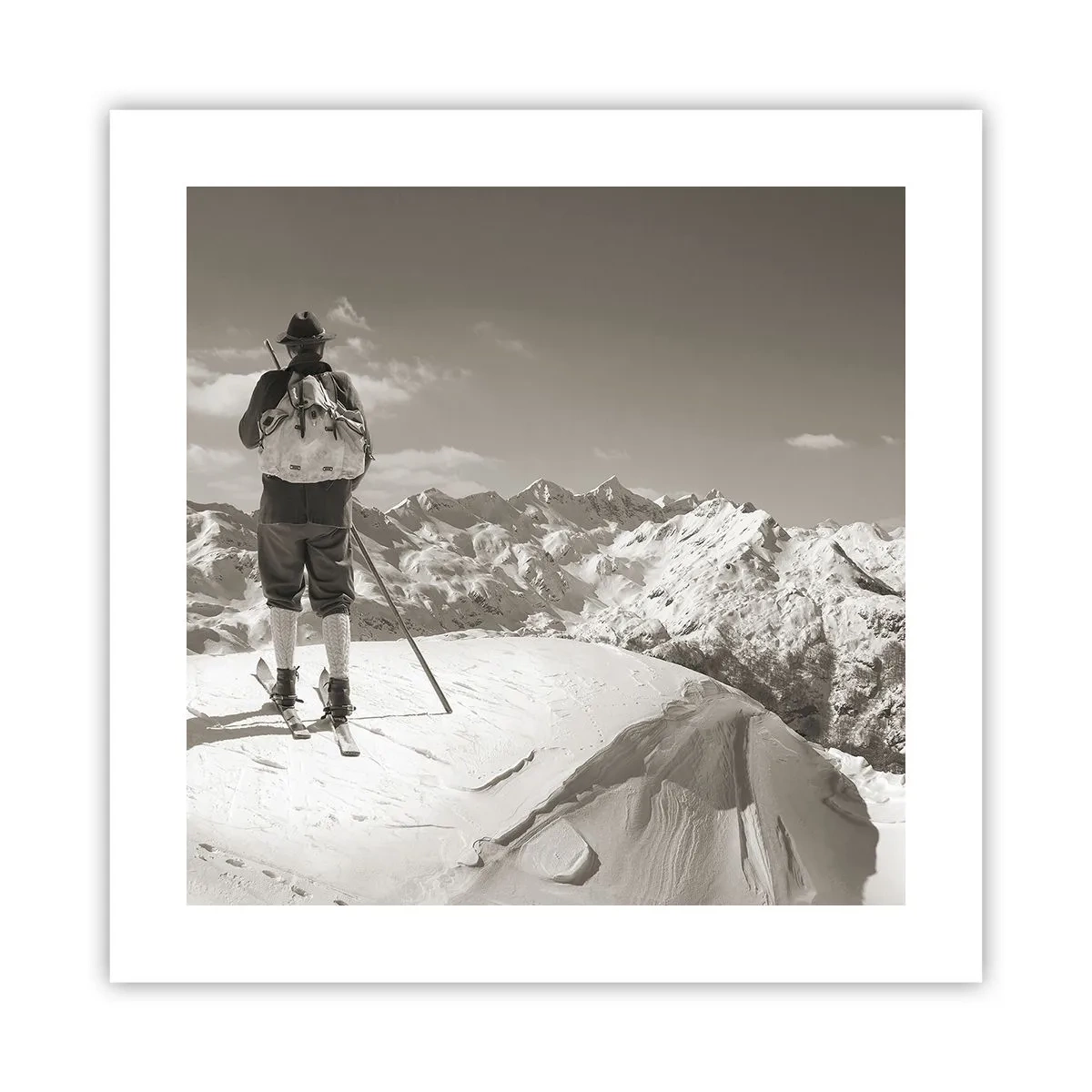 Poster - En de bergen blijven onveranderd - 40x40 cm