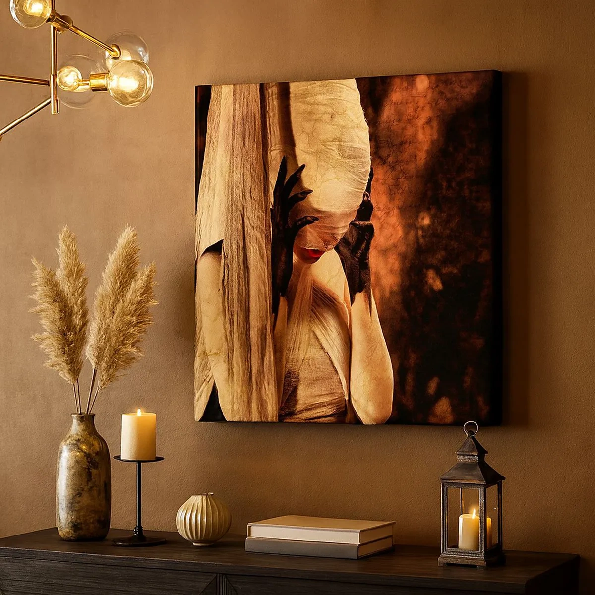 Schilderen op canvas - Tussen goed en kwaad - 30x30 cm