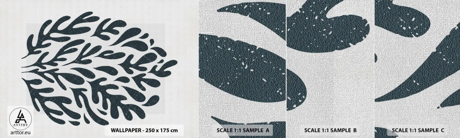 Fotobehang Monster Premium Canvas - Vormen van de natuur - Boho, Minimalistisch, Modern - 100x30 cm