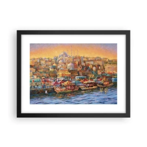 Poster in een zwarte lijst - Istanboel verhaal - 40x30 cm