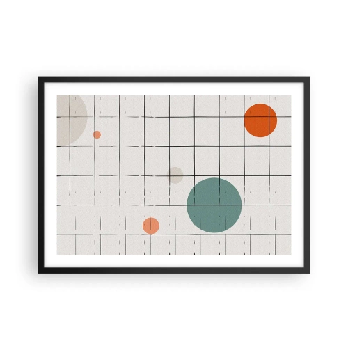 Poster in een zwarte lijst - Gevangen. Wij of zij? - 70x50 cm