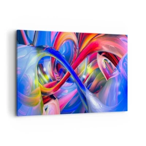 Schilderen op canvas - Een dans van kleuren - 120x80 cm