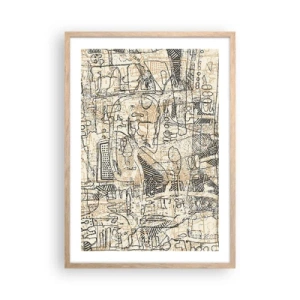 Een poster in een licht eiken lijst - Het wacht om te worden gedecodeerd - 50x70 cm