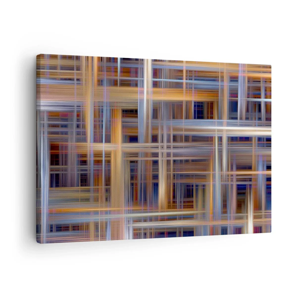 Schilderen op canvas - Abstracte geometrische patronen in pastelkleuren - 70x50cm - Geweven van licht - Moderne wanddecoratie voor woonkamer en slaapkamer ARTTOR
