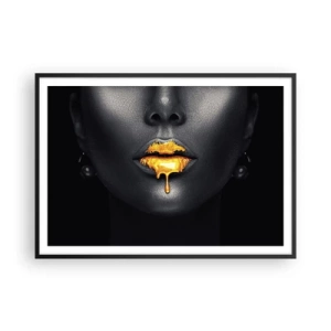 Poster in een zwarte lijst - Goldmouth - 100x70 cm