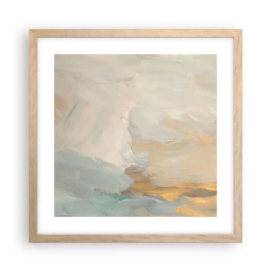 Een poster in een licht eiken lijst - Abstractie – het land van zachtheid - 40x40 cm