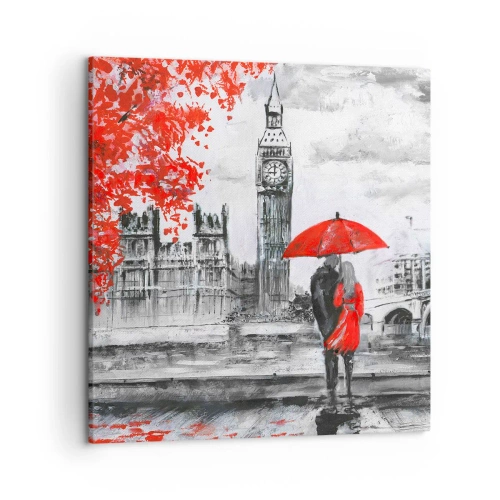 Schilderen op canvas - Verliefd op Londen - 50x50 cm
