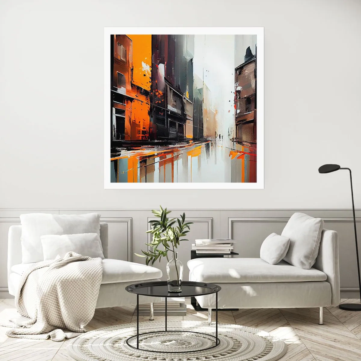 Poster - Regenachtige dag - 60x60 cm