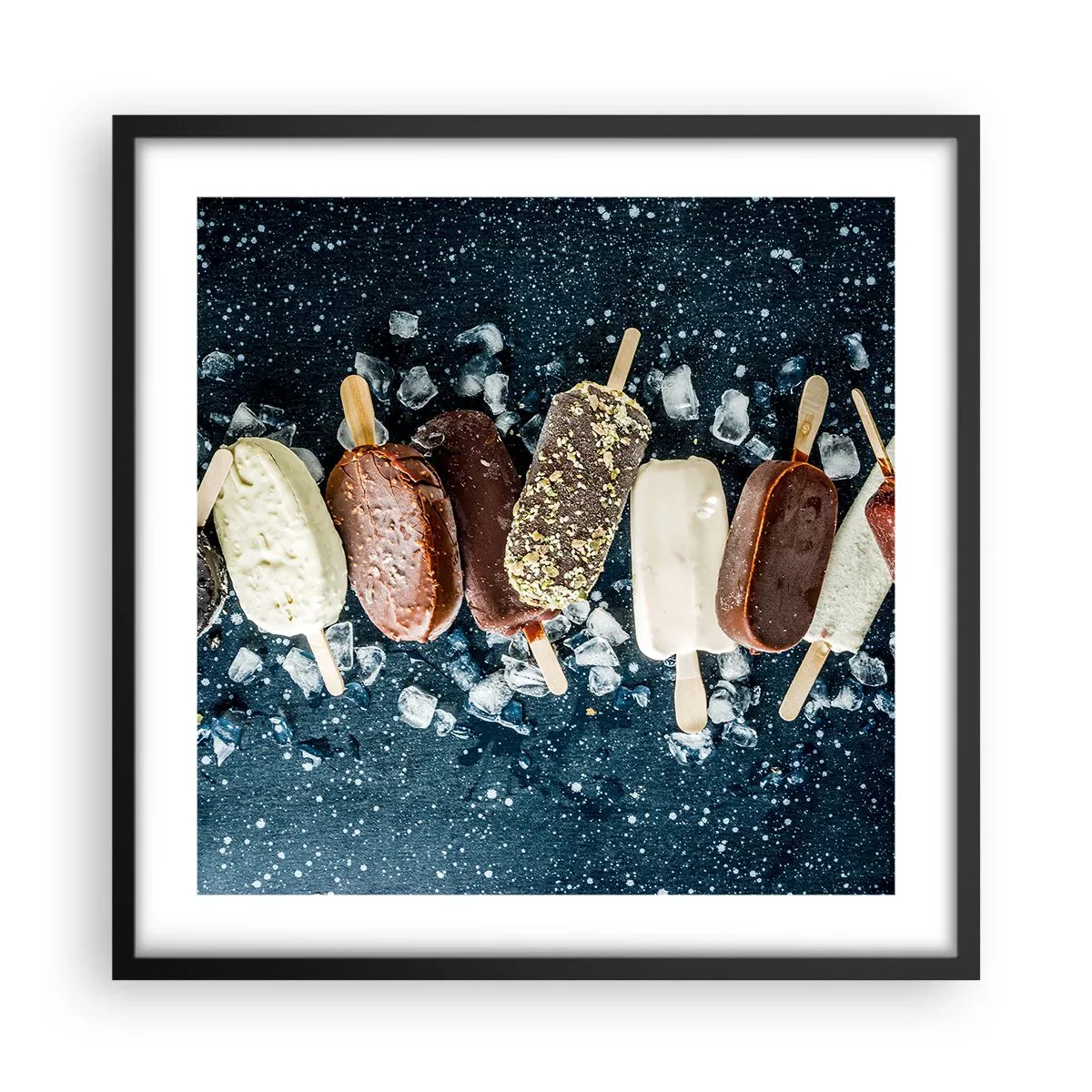 Poster in een zwarte lijst - De smaak van hete zomer - 50x50 cm