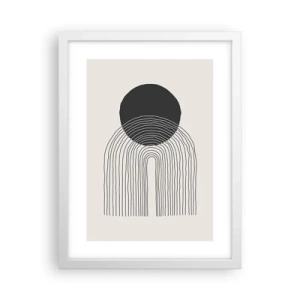 Poster in een witte lijst - Bibberen en vertrouwen - 30x40 cm