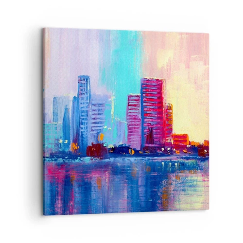 Schilderen op canvas - Badend in kleuren - 50x50 cm