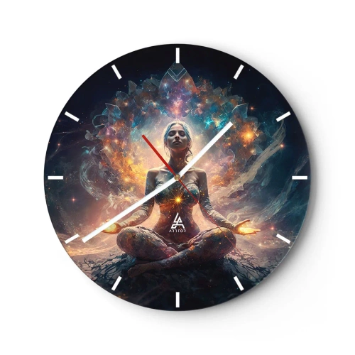 Wandklok - Klok - Stroom van goede energie - 40x40 cm