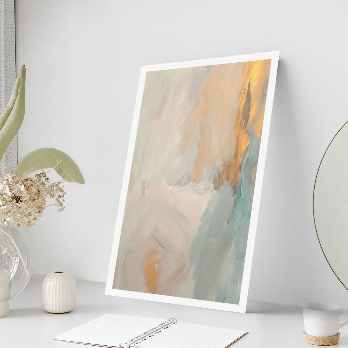 Poster - Abstractie – het land van zachtheid - 30x40 cm