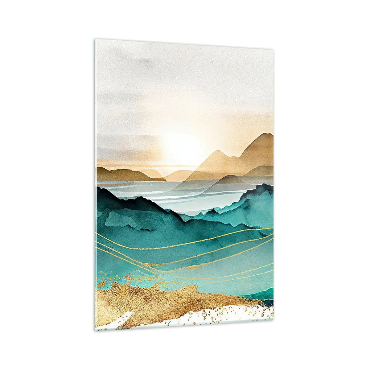 Schilderen op glas - Op de rand van abstractie – landschap - 70x100 cm