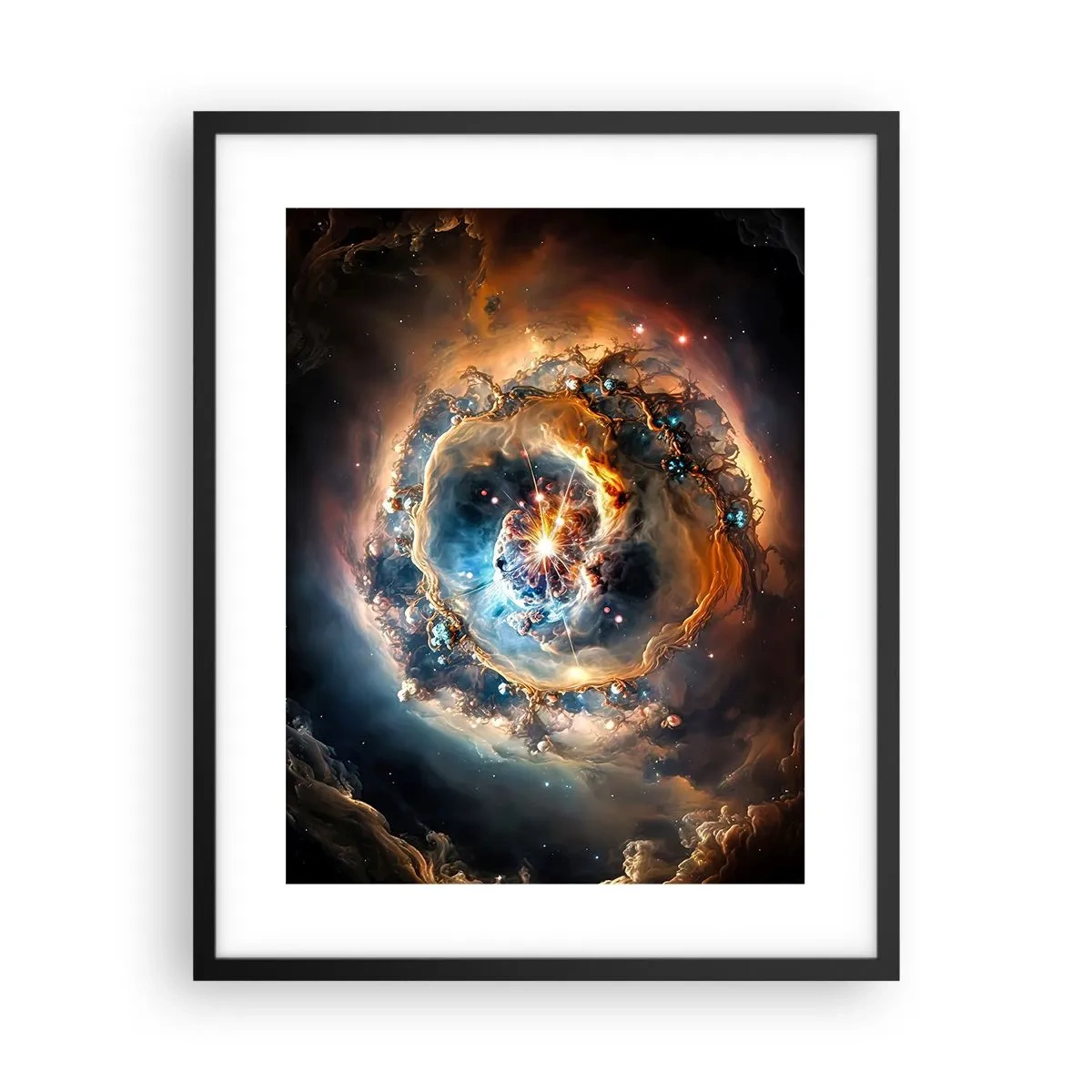 Poster in een zwarte lijst - Begin - 40x50 cm