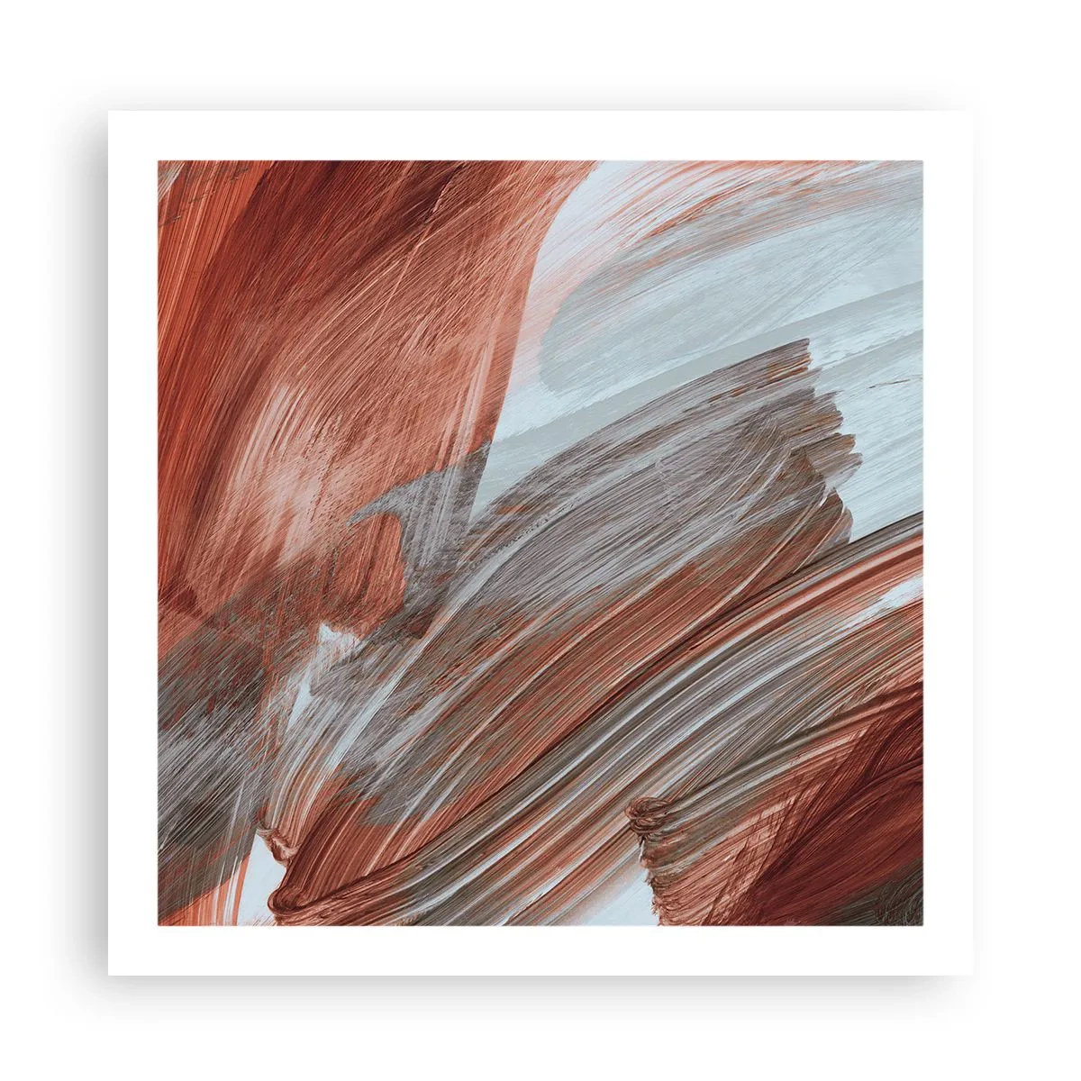 Poster - Herfst en winderige abstractie - 60x60 cm