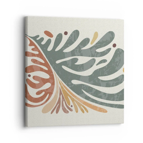 Schilderen op canvas - Veelkleurig blad - 30x30 cm