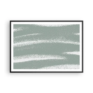 Poster in een zwarte lijst - Abstractie in een winterklimaat - 100x70 cm