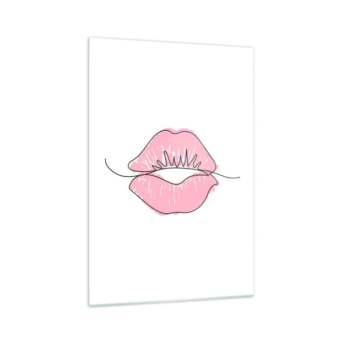 Schilderen op glas - Klaar om te kussen? - 70x100 cm