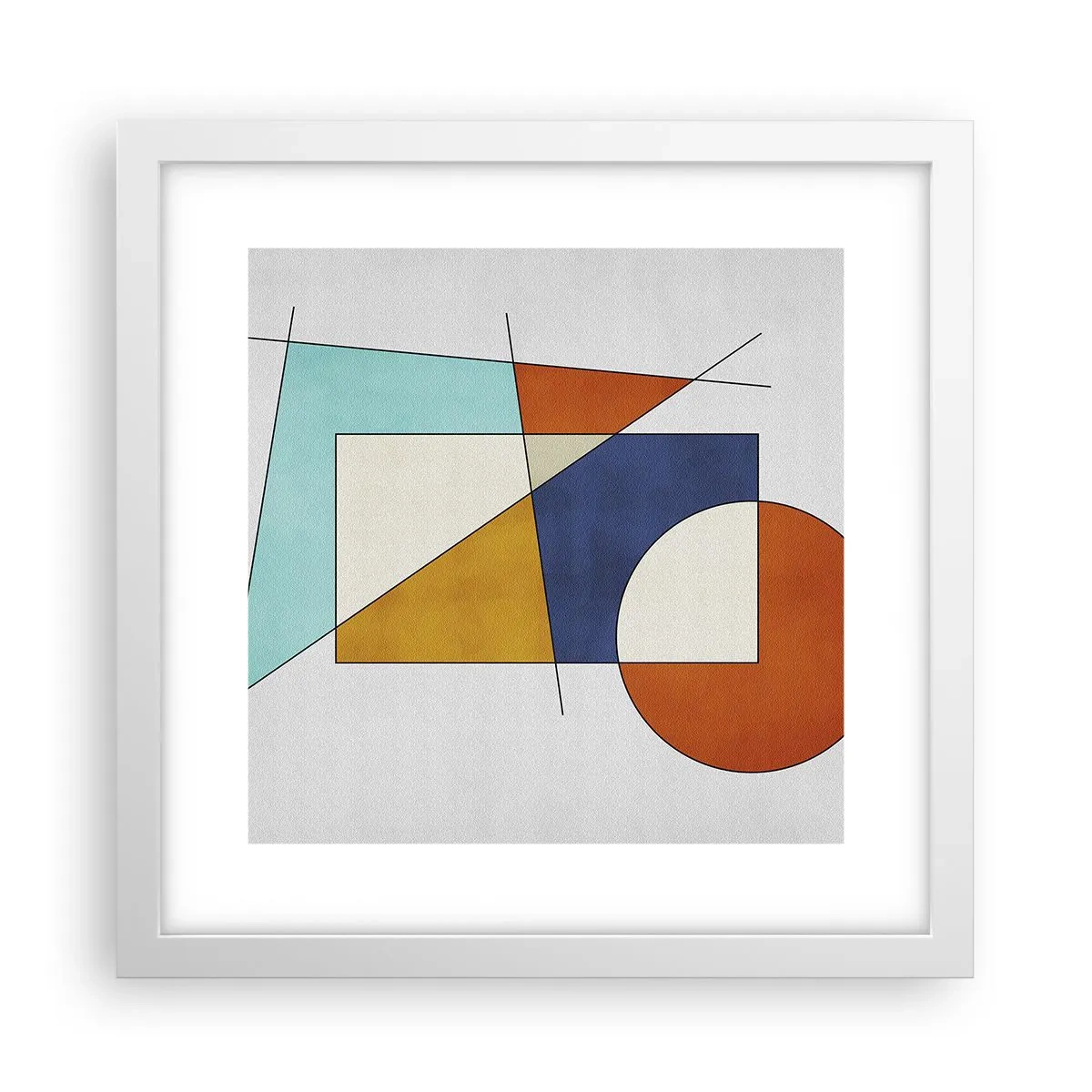 Poster in een witte lijst - Abstractie: modernistisch plezier - 30x30 cm