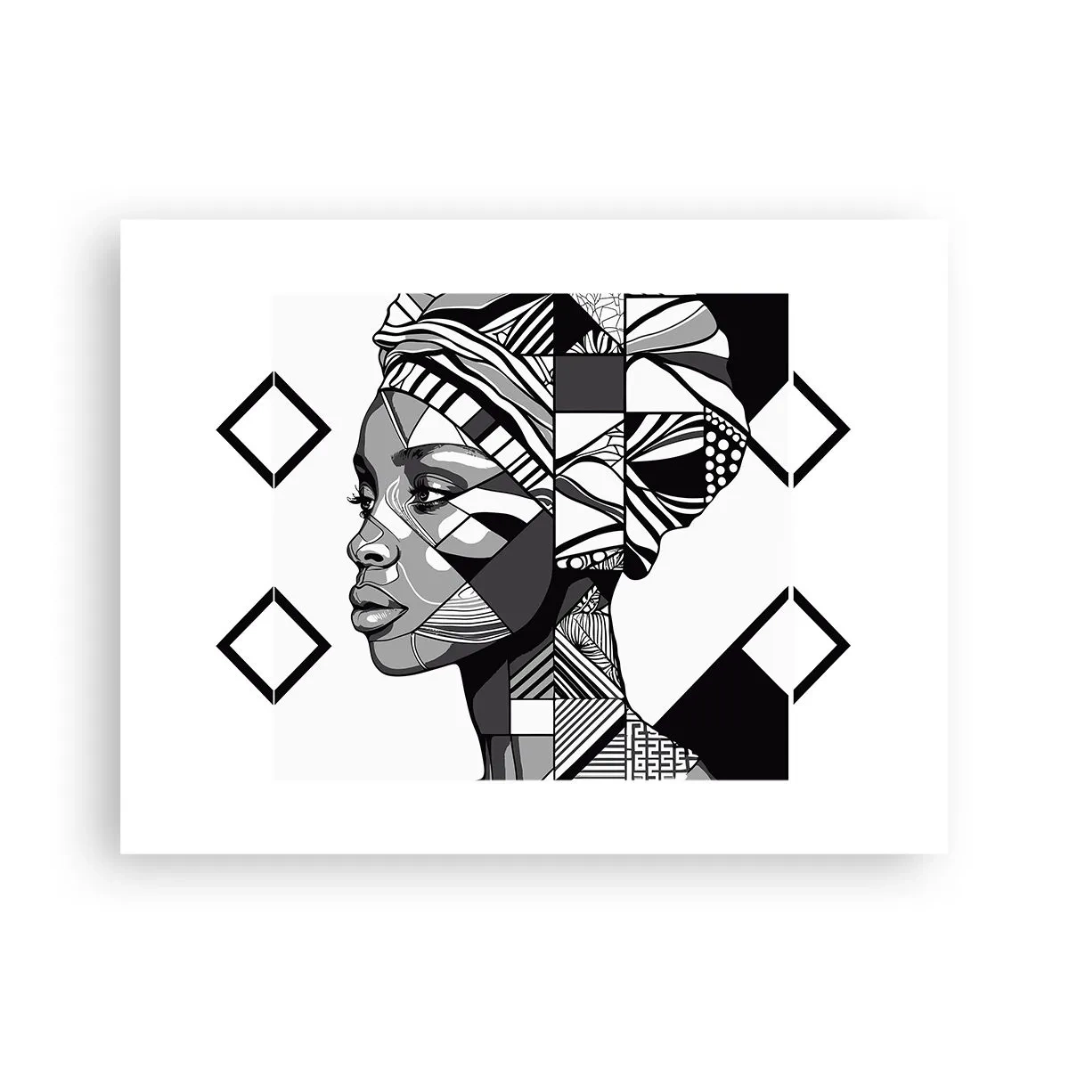 Poster - Etnisch portret - 40x30 cm