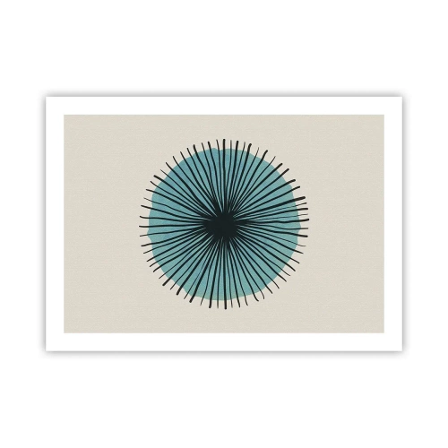 Poster - Stralend in het blauw - 70x50 cm