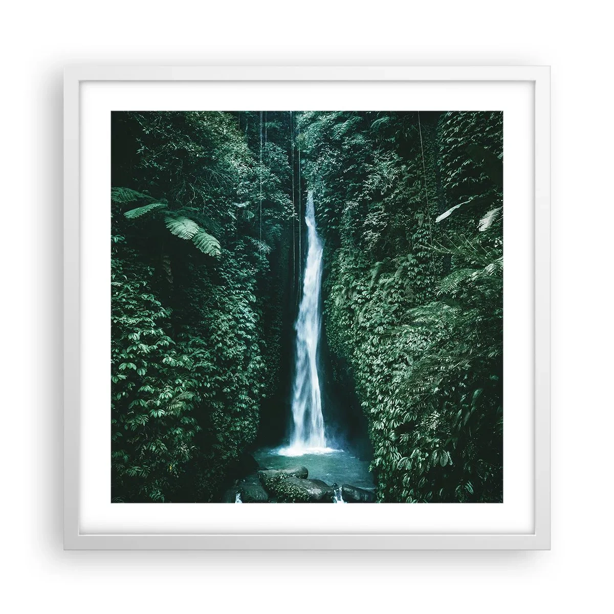 Poster in een witte lijst - Tropische spa - 50x50 cm