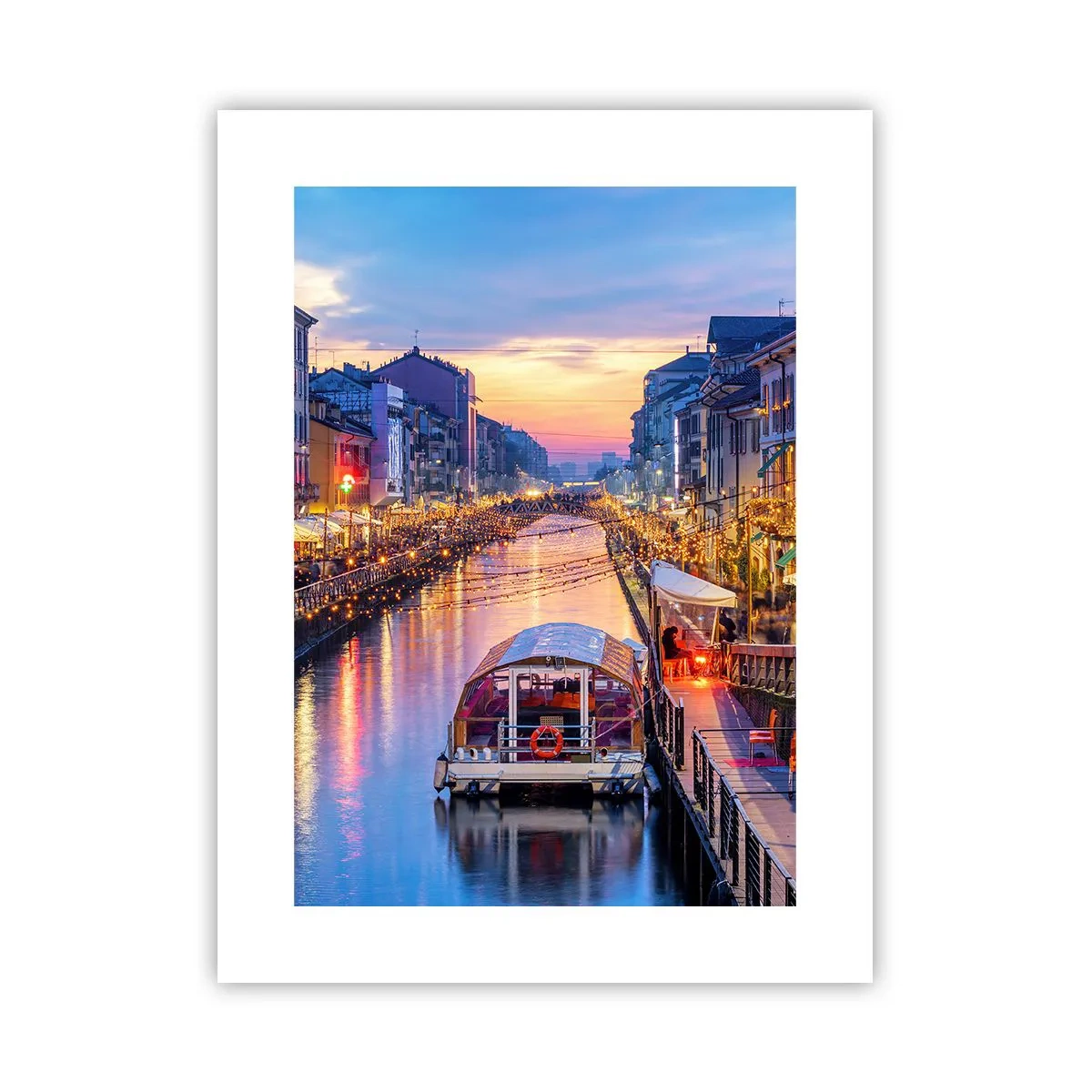 Poster - Een avond vol licht en plezier - 30x40 cm