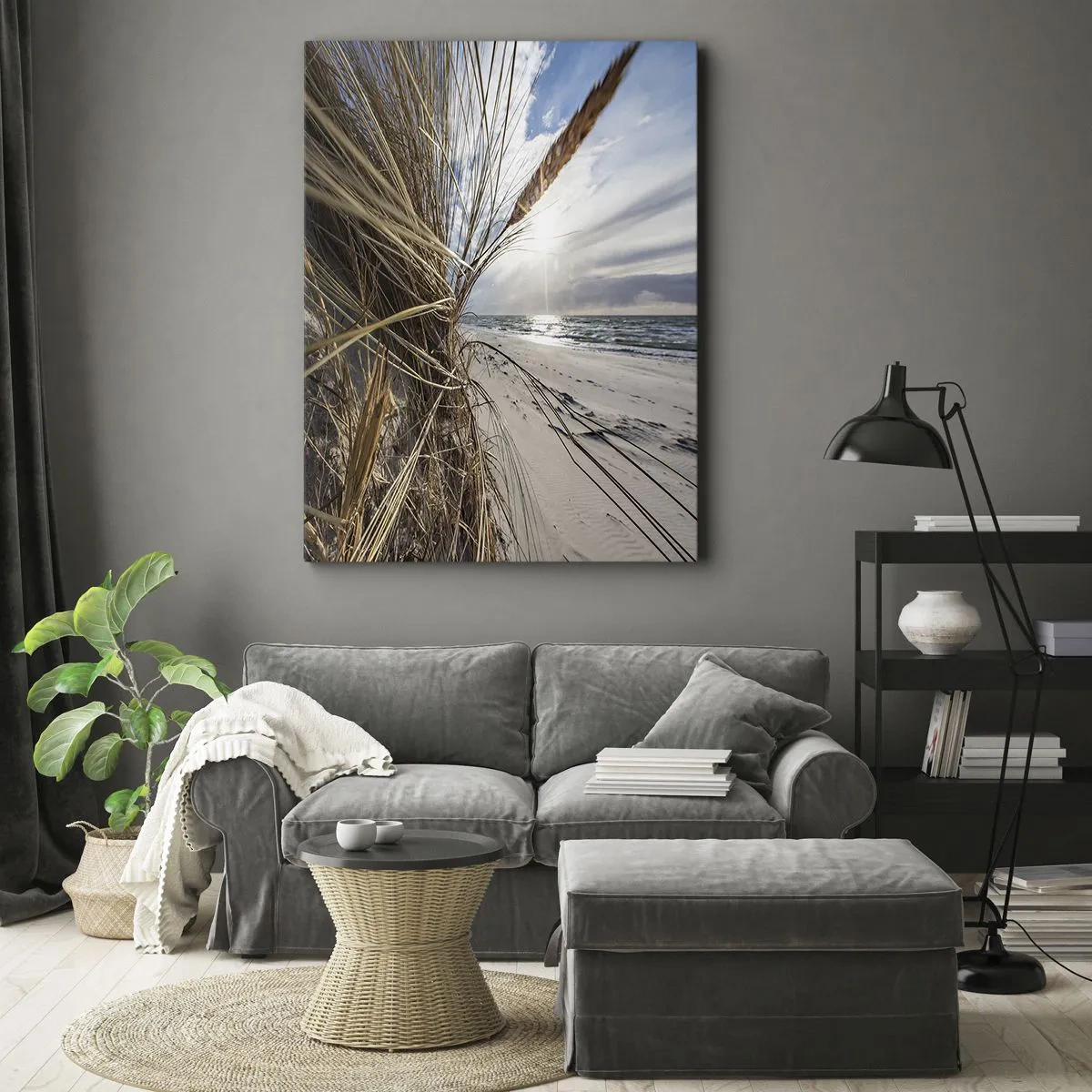 Schilderen op canvas - Een ontmoeting van de elementen - 55x100 cm