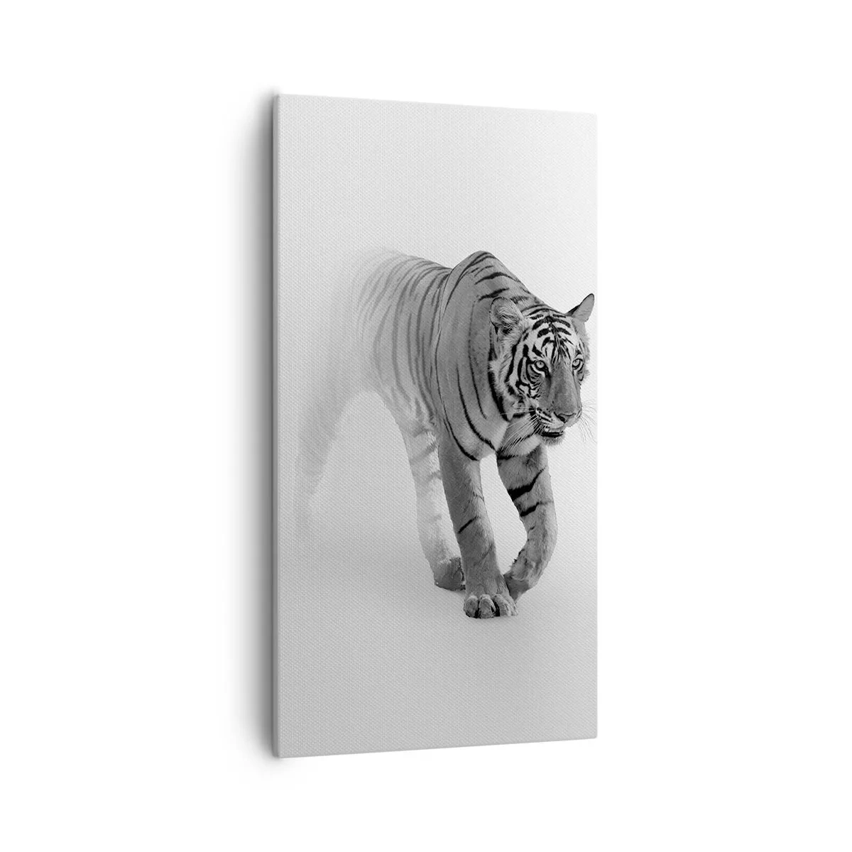 Schilderen op canvas - Gehurkt in de mist - 55x100 cm