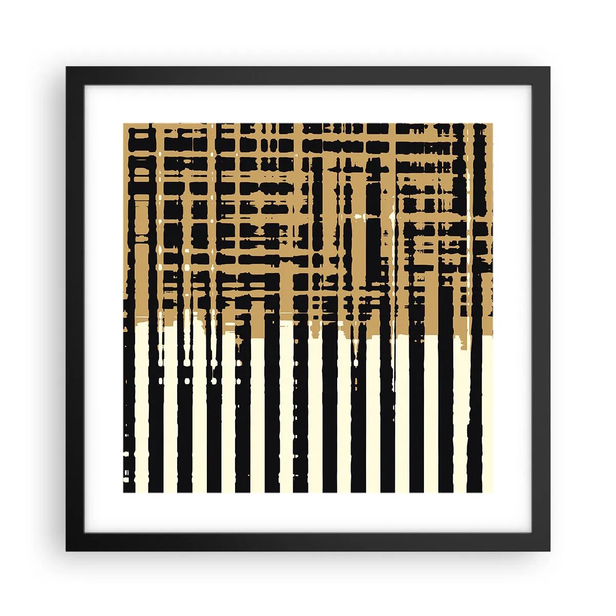 Poster in een zwarte lijst - Architecturale abstractie - 40x40 cm