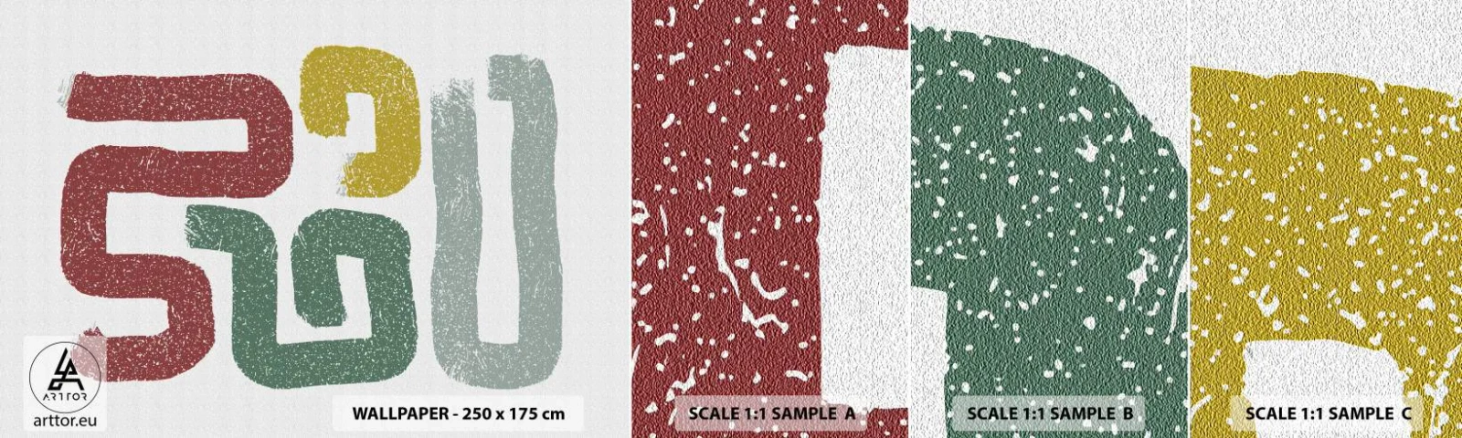 Fotobehang Staaltje Standard Eco - In een onbekende taal - Deel, Minimalisme, Rond draaien - 100x30 cm