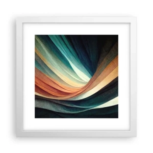 Poster in een witte lijst - Geweven uit kleuren - 30x30 cm