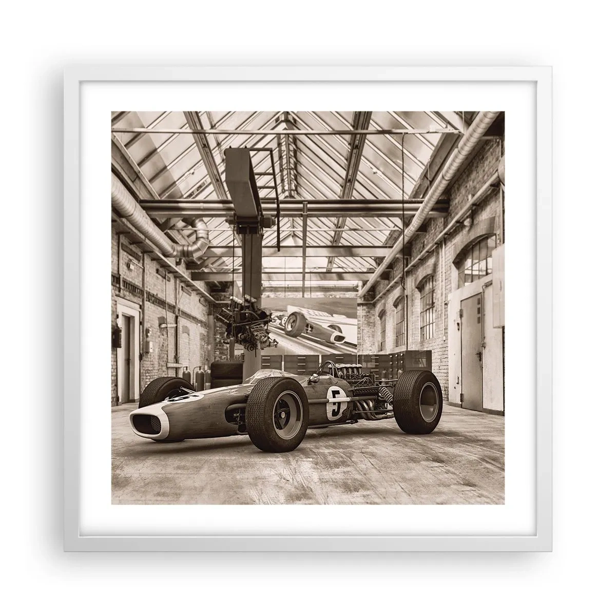 Poster in een witte lijst - De rust van de winnaar - 50x50 cm
