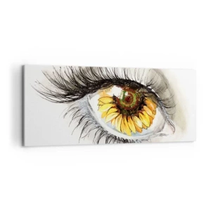 Schilderen op canvas - Een look zo warm als de zomer - 100x40 cm