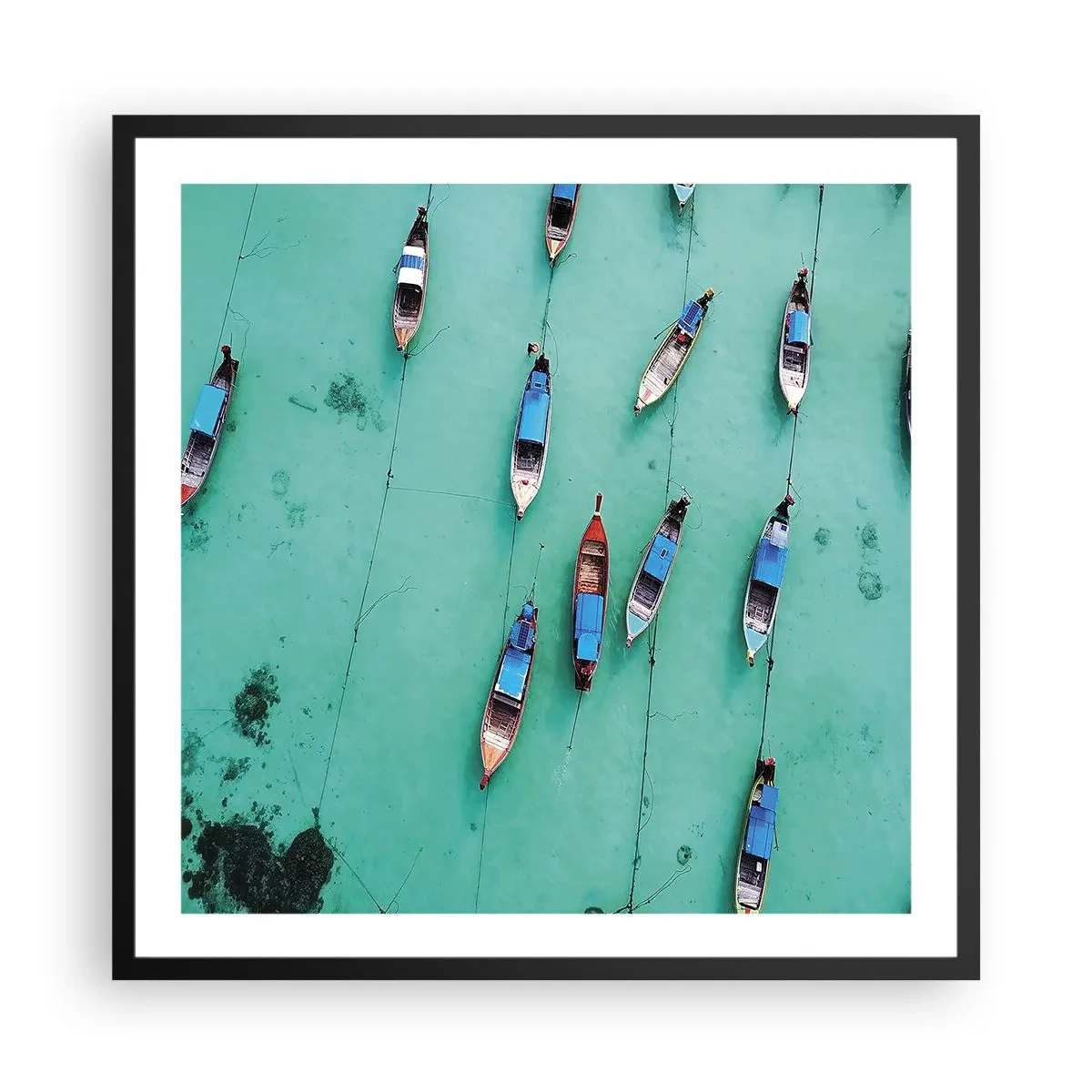 Poster in een zwarte lijst - In blijde verwachting - 60x60 cm