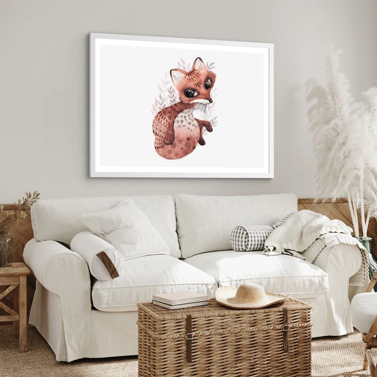 Poster in een witte lijst - Houd er gewoon van - 100x70 cm