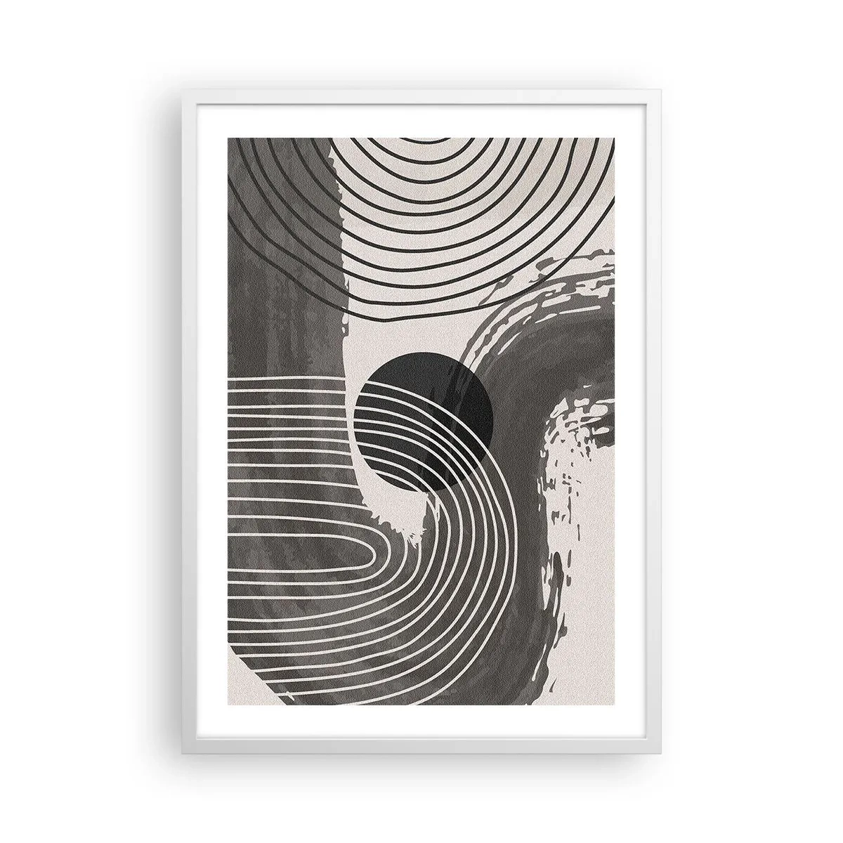 Poster in een witte lijst - Het ovaal wint - 50x70 cm