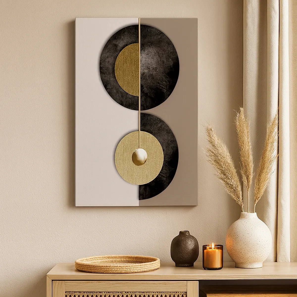 Schilderen op canvas - Variaties rond de cirkel - 50x70 cm