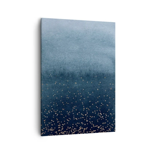 Schilderen op canvas - Samenstelling - blauwe fasen - 50x70 cm