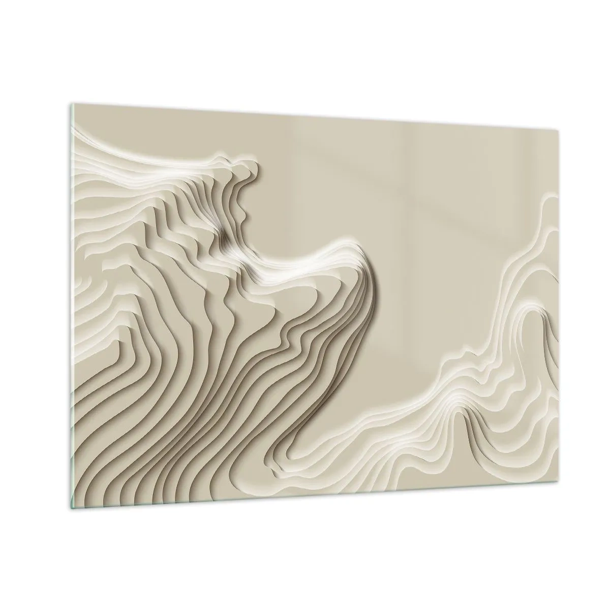 Schilderen op glas - Kunst topografie - 100x70 cm