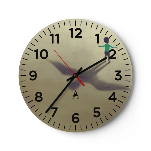 Wandklok - Klok - De held van de toekomst - 40x40 cm