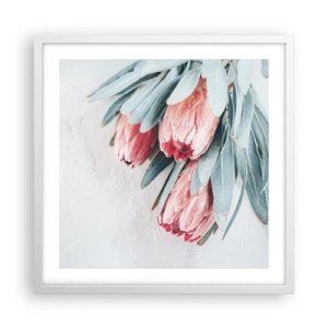 Poster in een witte lijst - Schaamt zich voor hun eigen schoonheid - 50x50 cm