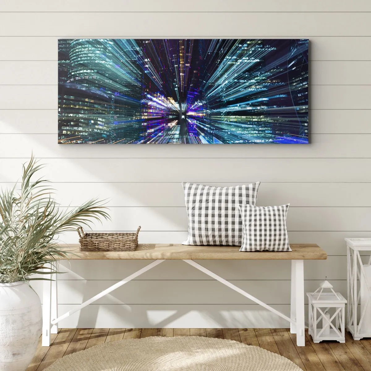 Schilderen op canvas - Overgang naar hyperspace - 160x50 cm