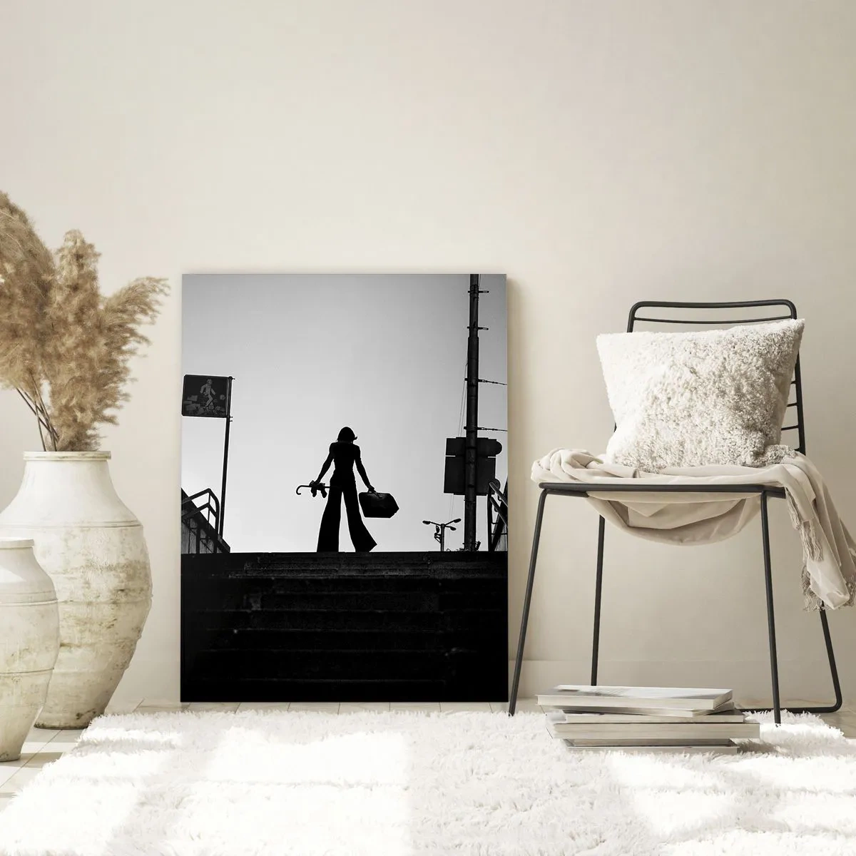 Schilderen op glas - Stedelijk dwalen - 50x70 cm