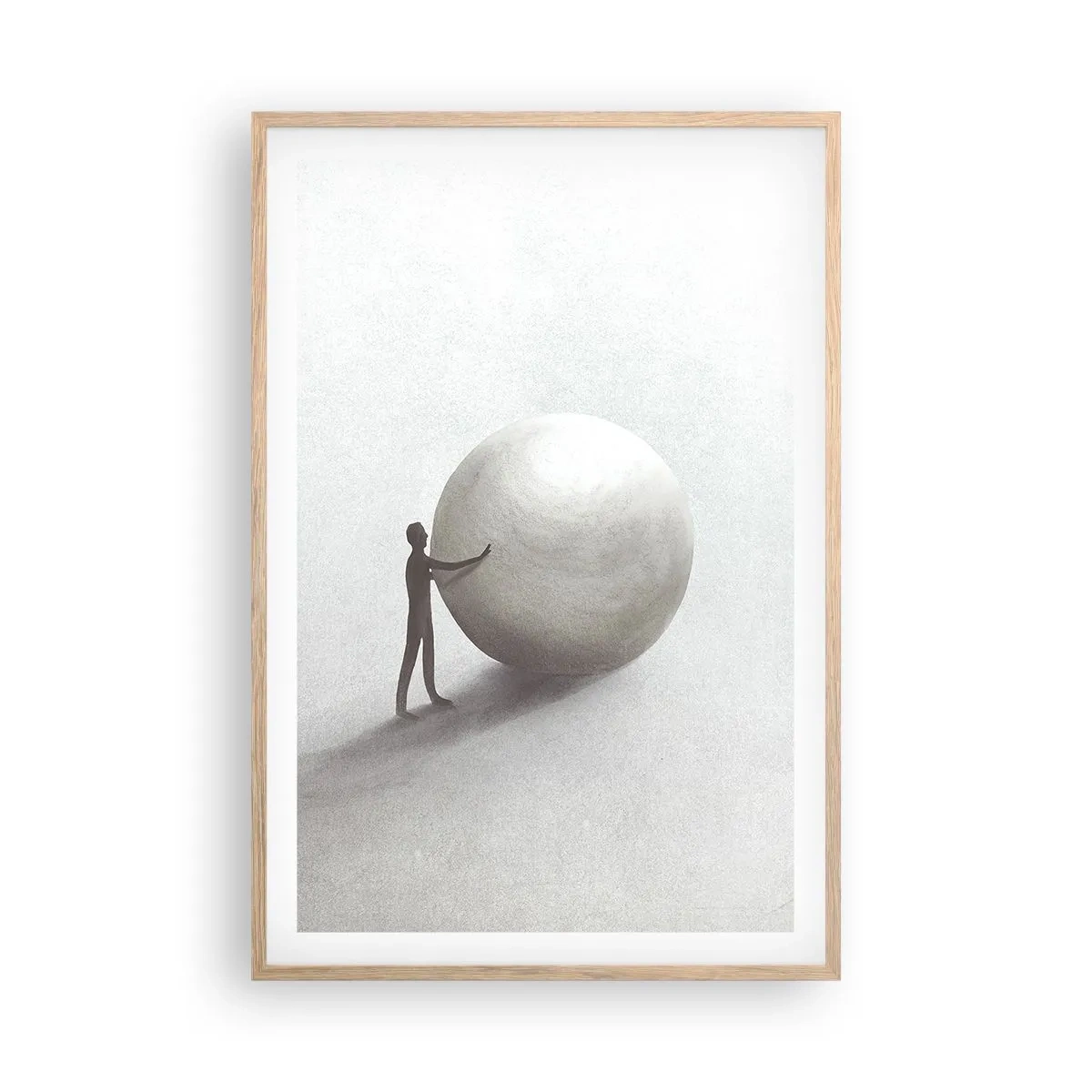 Een poster in een licht eiken lijst - Het spel van het leven - 61x91 cm