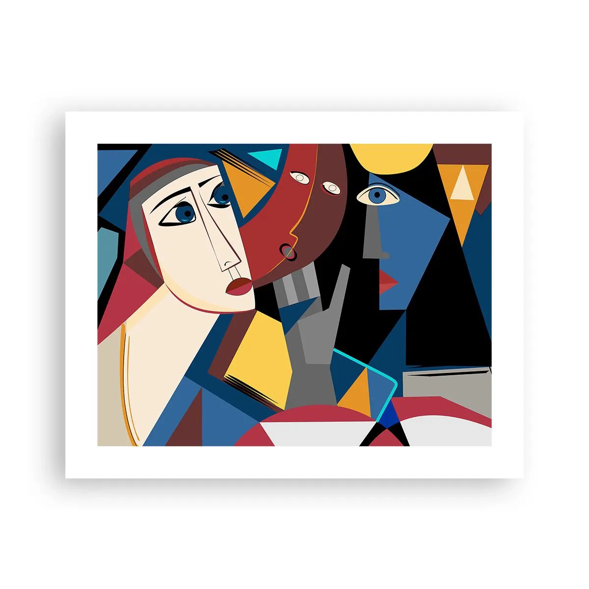 Poster - Een gesprek tussen kubisten - 50x40 cm
